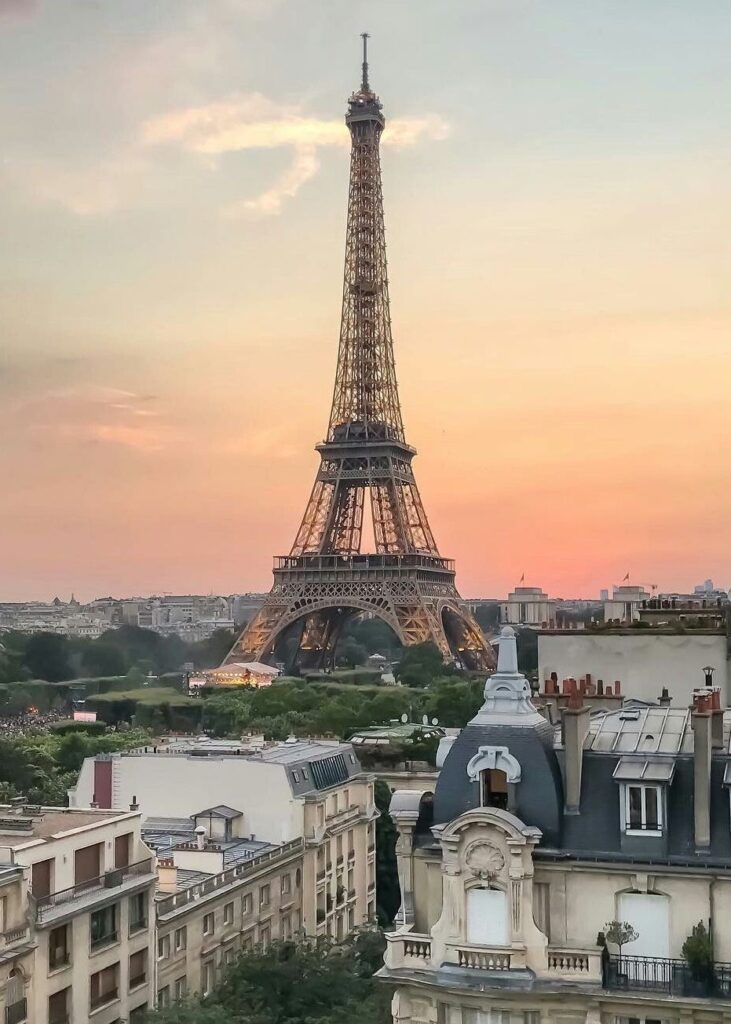 Elegant Paris travel guide 2025 – romantic European city escape with digital itinerary including Eiffel Tower views, cafés, shopping, and museums
